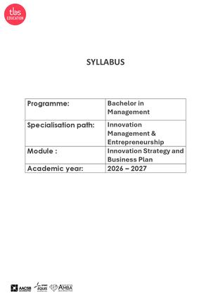 Innovation Strategy And Business Plan