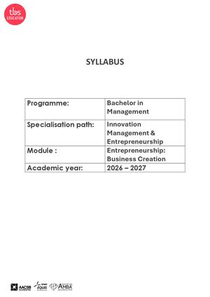 Entrepreneurship Business Creation