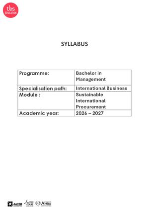 International Procurement And Sustainable Operations Management