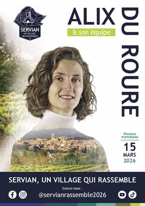 Programme Alix du Roure- Municipales Servian un village qui rassemble