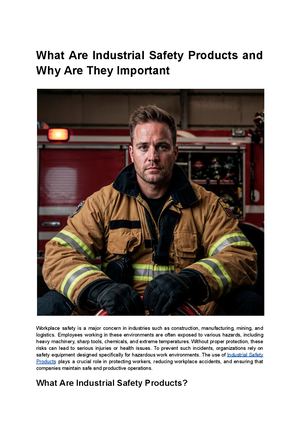 What Are Industrial Safety Products And Why Are They Important