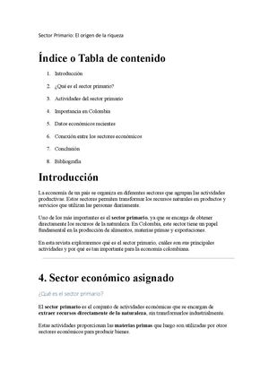 Sector Primario