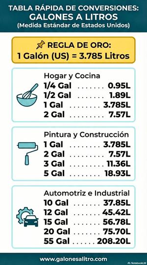 Tabla De Galones Estadounidenses A Litros Pdf