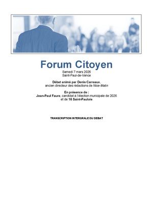 Transcription Forum Citoyen