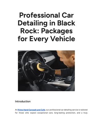 Car Detalinng Services Black Rock