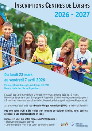 Inscriptions en Centre De Loisirs 2026
