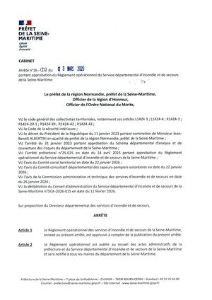 Réglement opérationnel (Mars 2026)