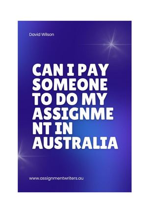 Can I Pay Someone To Do My Assignment Australia