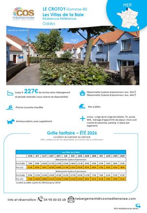 Le Crotoy - Les Villas De La Baies Odalys / mer été 2026