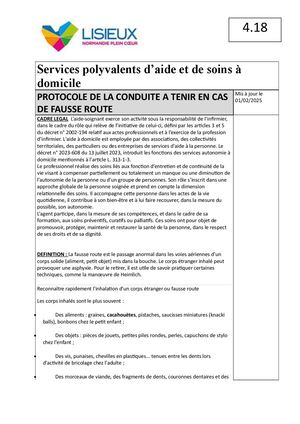 Calaméo - 4 18 Protocole De Gestion Des Risques De Fausses Routes