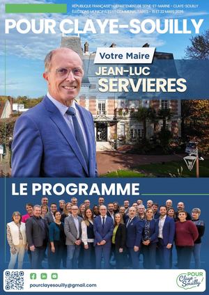Programme Pour Claye Souilly avec Jean-Luc Servieres