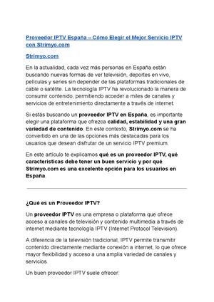 Proveedor Iptv España – El Mejor Servicio Iptv 2026