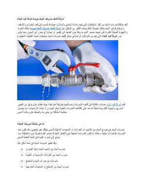 شركة كشف تسربات المياه ببريدة