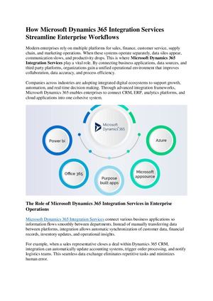 How Microsoft Dynamics 365 Integration Services Streamline Enterprise Workflows