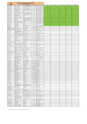 Calendrier Des Manifestations 2026
