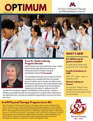 Physical Therapy and Rehab Science March '26 Newsletter