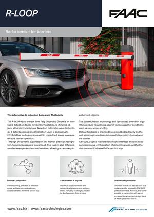 R-Loop Radar sensor for barriers B614