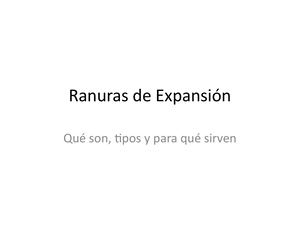 Ranuras De Expansion Presentacion