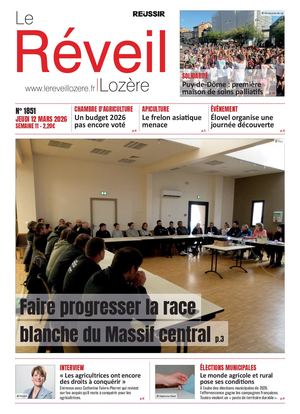 Le Réveil Lozère du jeudi 12 mars 2026