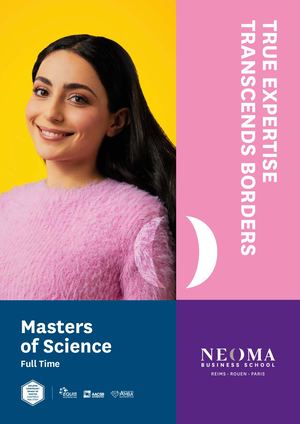 Full-Time Masters of Science Brochure