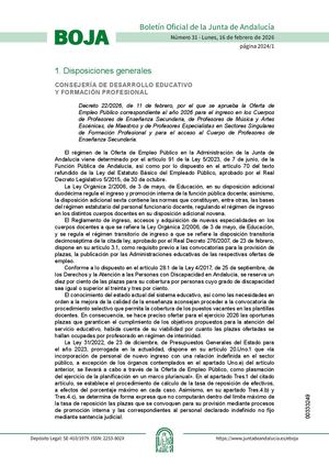 Decreto22 2026 11febrero2026oferta Empleo Docentes