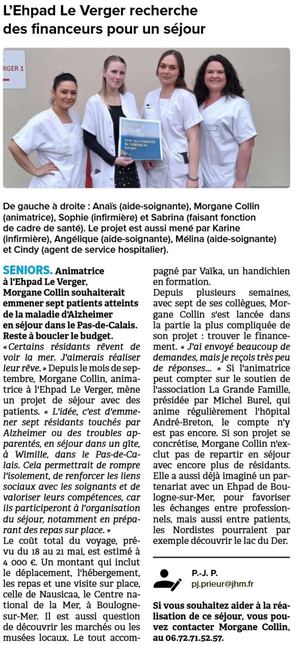 L'ehpad Le Verger Recherche Des Financeurs Pour Un Séjour Le Journal De La Haute Marne 02 2026