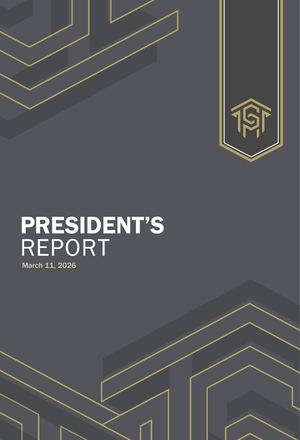 March 2026 President Report