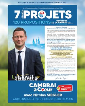 Programme Union Pour Cambrai Avec Nicolas Siegler 2026