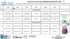 Programme Mercredi 20252026