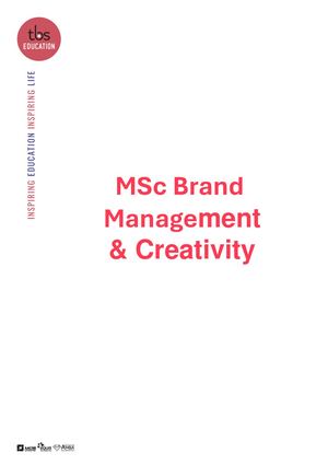 Syllabus Msc Brand Management and Creativity BCN