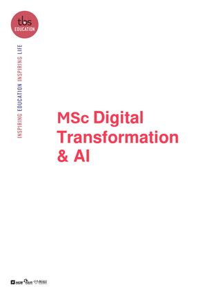 Syllabus - Msc Digital Transformation & AI 26-27