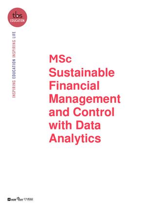 Syllabus Msc Sustainable Financial Management And Control With Data Analytics
