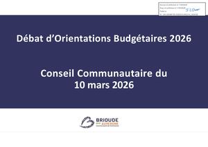 Rapport Orientations Budgétaires 2026