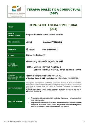 Terapia Dialéctica Conductual