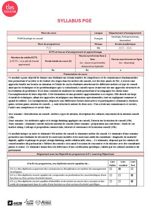Stratégie et Conseil