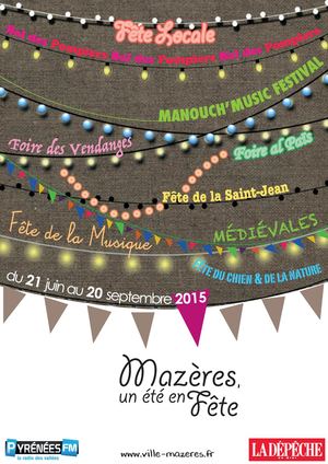 Plaquette 2015 « Mazères, un été en fête »
