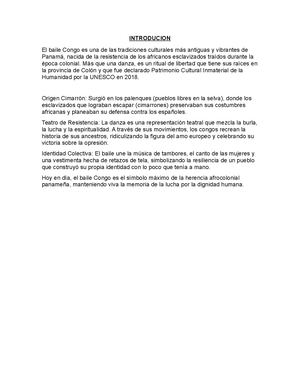 Historia Del Baile Congo Baby