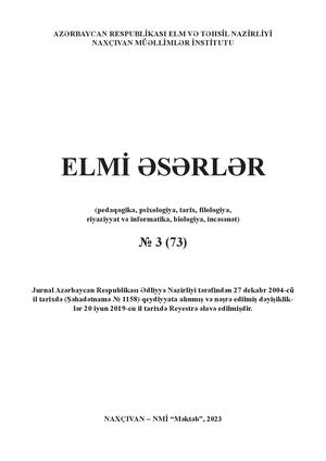 Elmi əSərlər 2023 №3