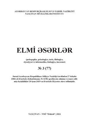 Elmi əSərlər № 3 2024