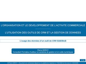 CRM B2B/BtoB : l′usage des données