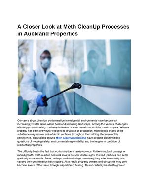 Meth Clean Up Auckland