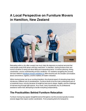 Furniture Movers Hamilton Nz