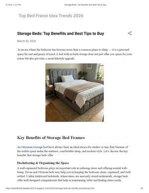 How to Choose Storage Beds For Your Bedroom?