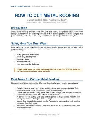 How To Cut Metal Roof Guide For Homeowners