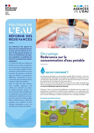 Redevance consommation eau potable