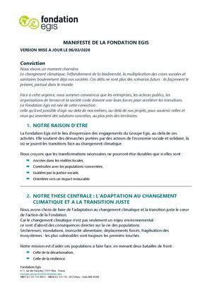 Manifeste Fondation Egis 2026 Vf