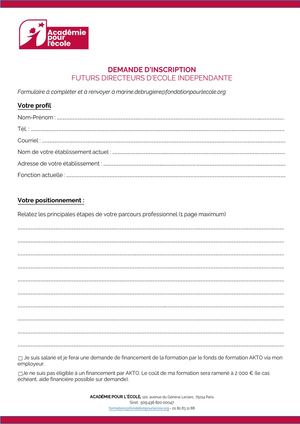 Futur Dir - Préinscription