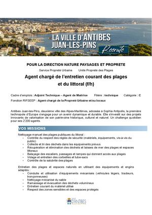 Annonce agent des plages
