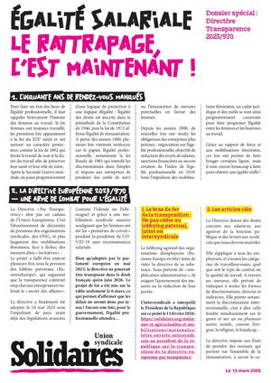 l'Egalite Salariale c'est maintenant !