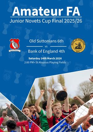 Junior Novets Cup Final Programme 25/26